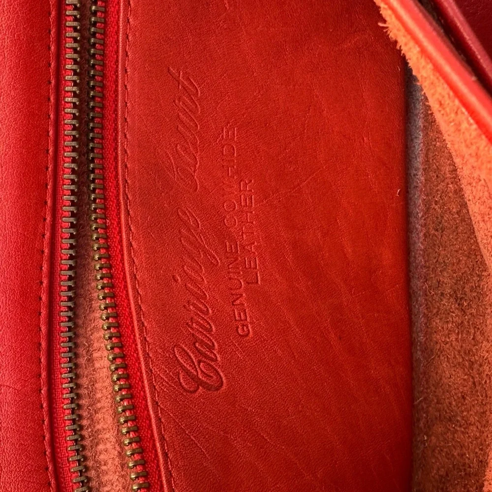 Carriage court Red Leather cross body - Picture 3 of 7
